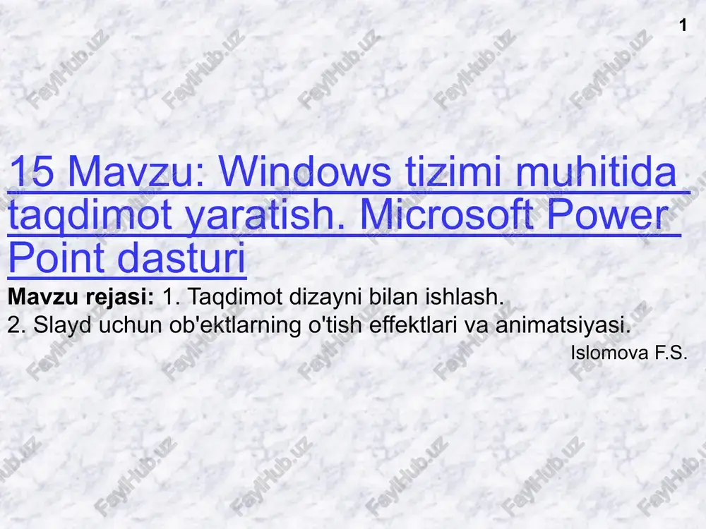 powerpoint dasturi — PPTX
