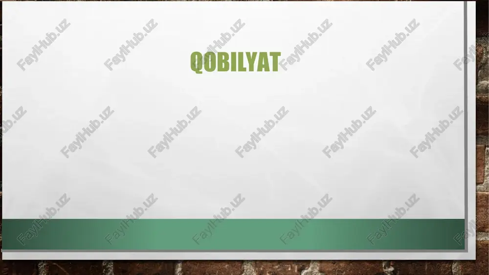 qobilyat — PPT