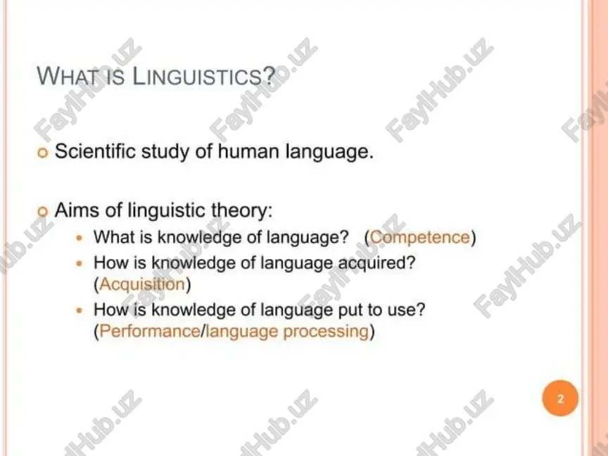 what is linguistics? — PPTX