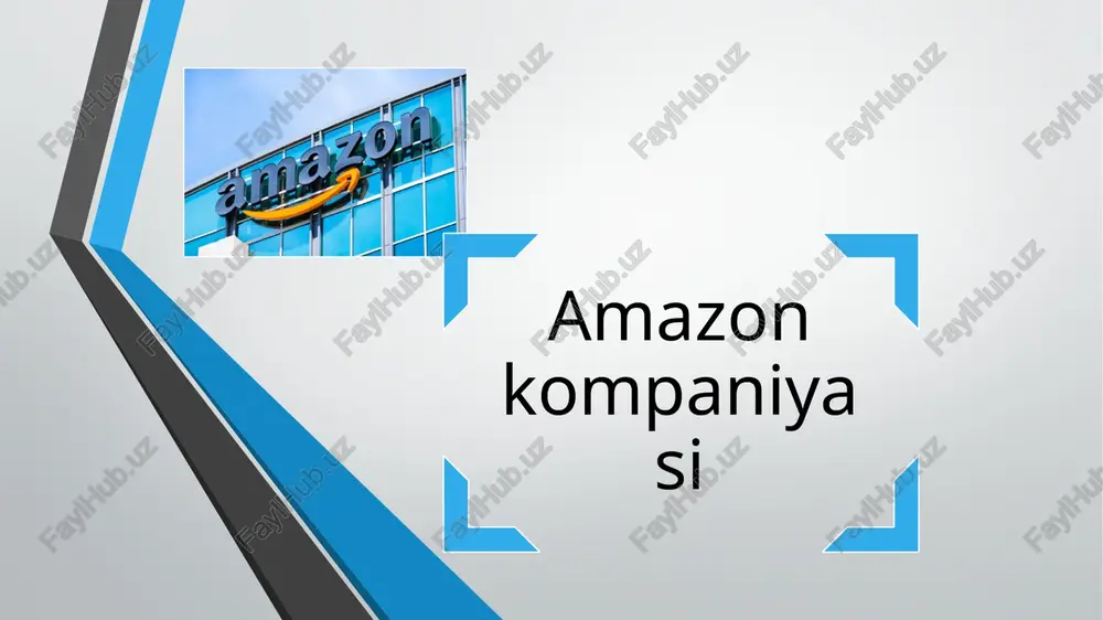 amazon kompaniyasi tarixi — PPTX