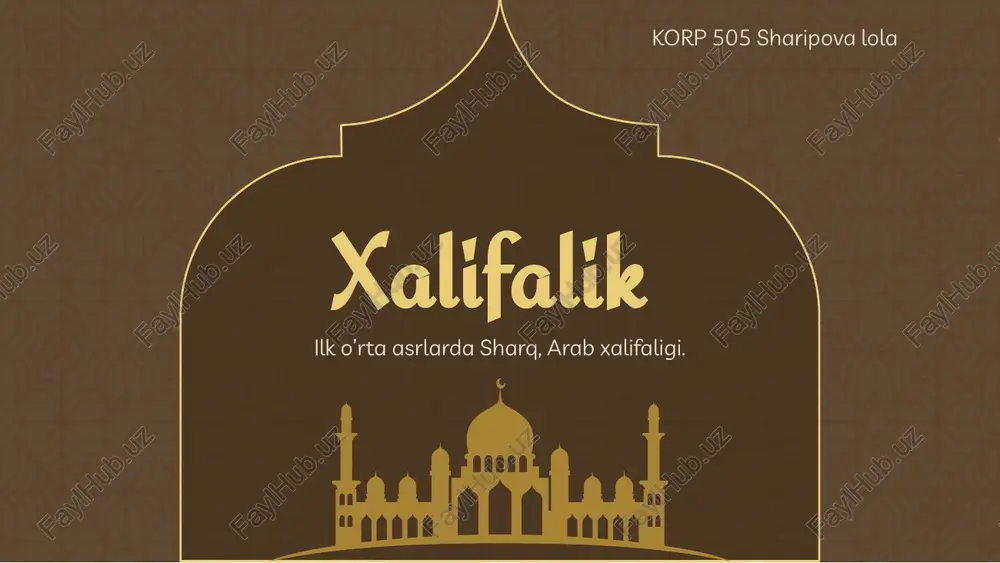 arab xalifaligi — PPTX