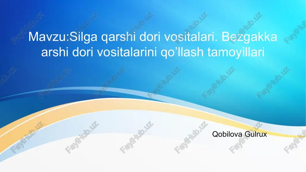 silga qarshi dori vositalari — PPTX