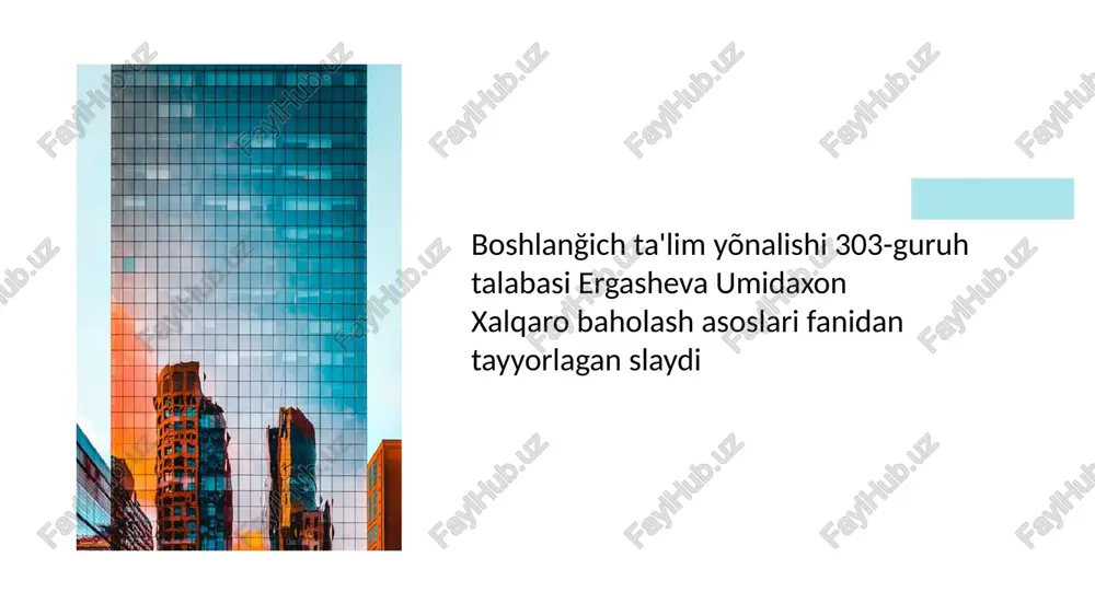 talis xalqaro baholash dasturi — PPTX