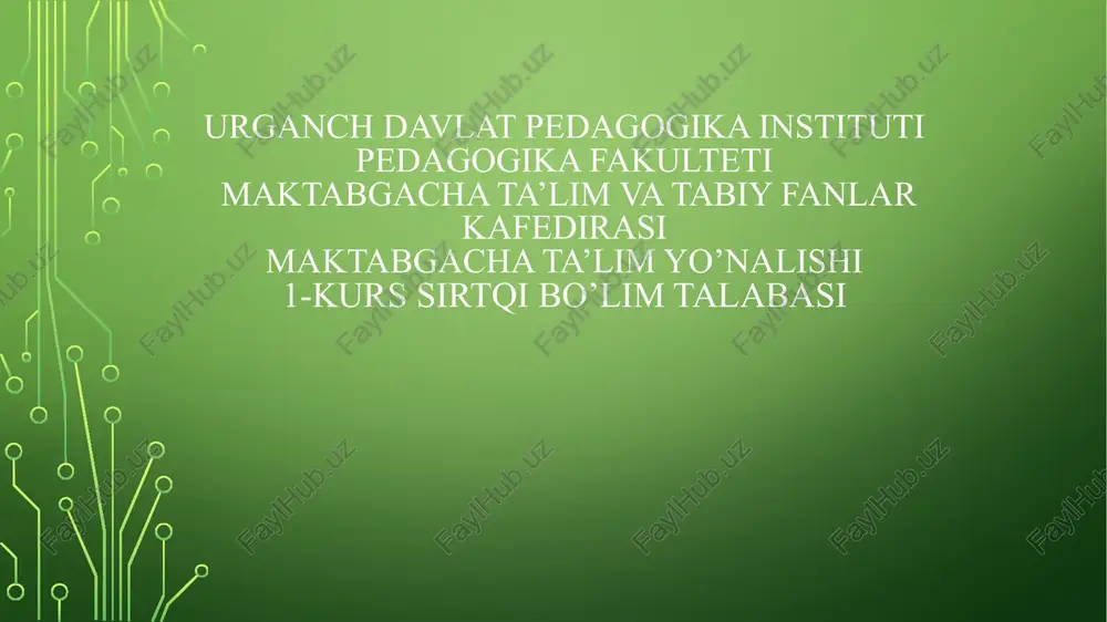 dehqonchilik va bog'dorchilik sohalari haqida suhbat — PPTX