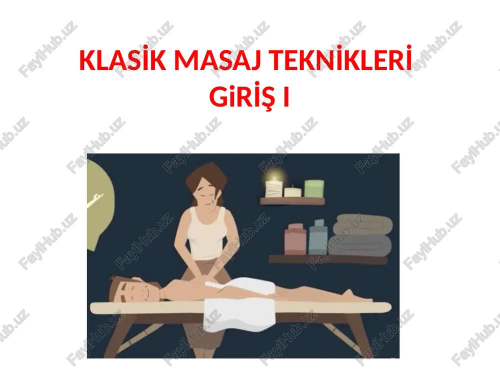 klasi̇k masaj tekni̇kleri̇ — PPTX