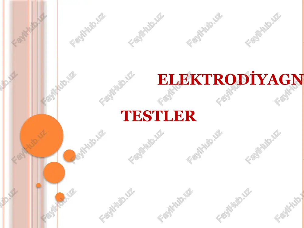 elektrodiyagnoztik testler — PPTX