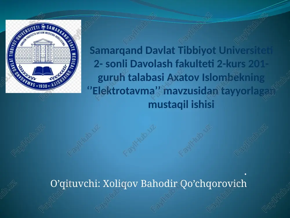 elektrotavma — PPTX