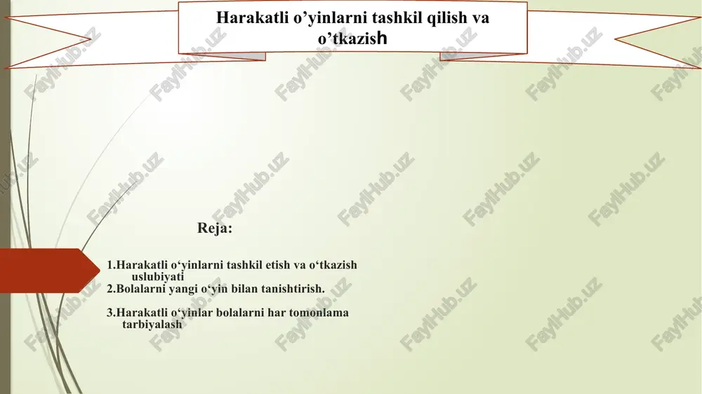 harakatlio‘yinlarnitashkiletishvao‘tkazishuslubiyati — PPTX