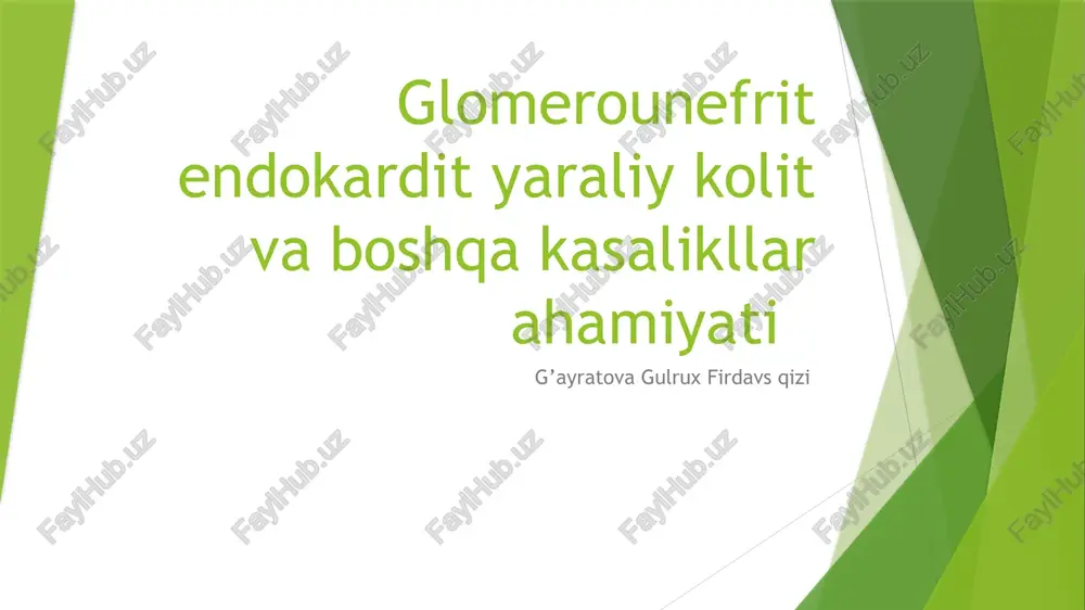 glomerulonefrit — PPTX