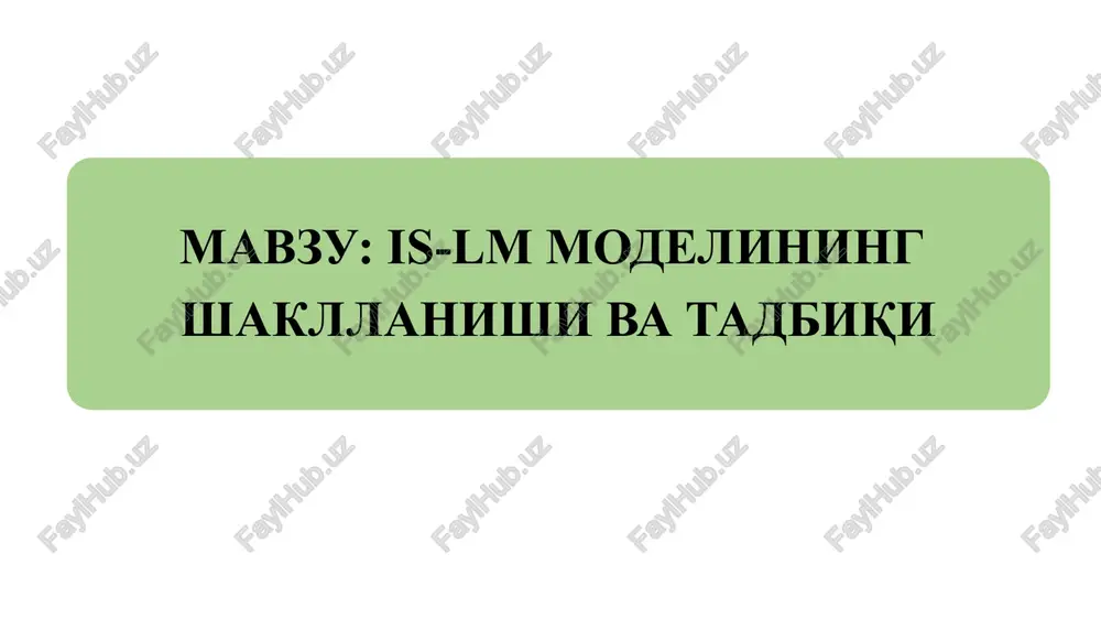 is-lm modeli — PPTX
