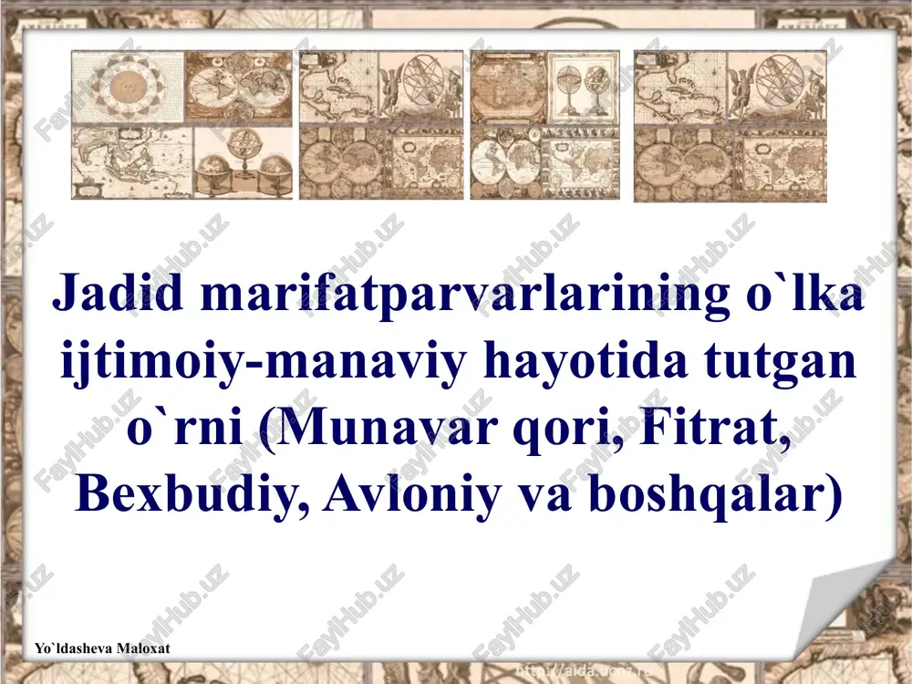 jadidlar va islom dunyosi — PPTX