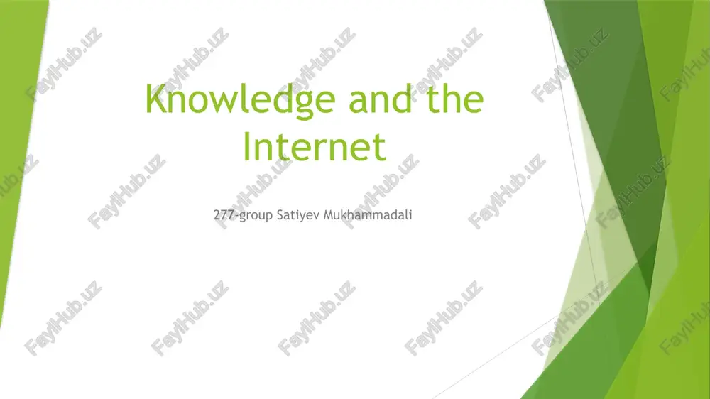 knowledge and the internet — PPTX