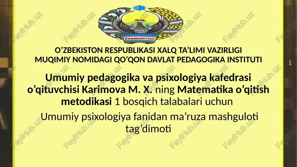 matematika o’qitish metodikasi — PPTX