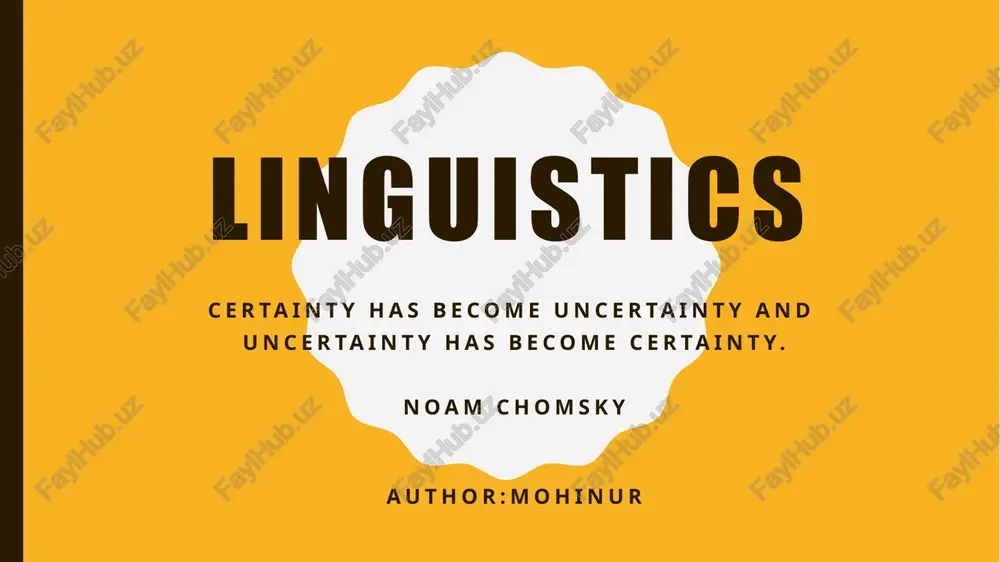linguistics — PPTX