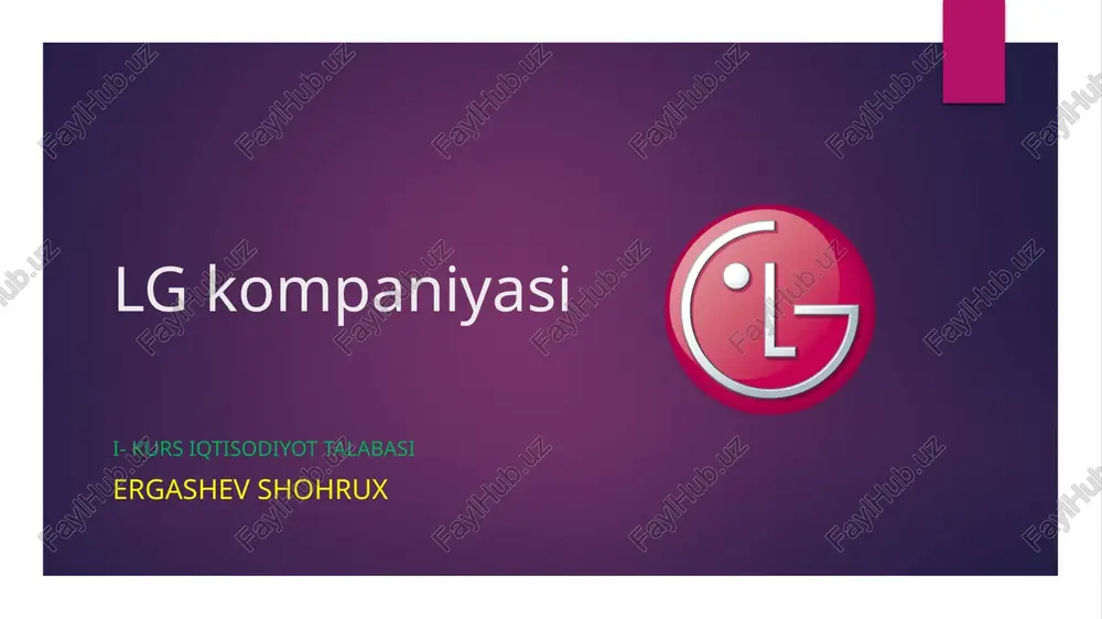 lgkompaniyasininghozirgikundagio’rni — PPTX