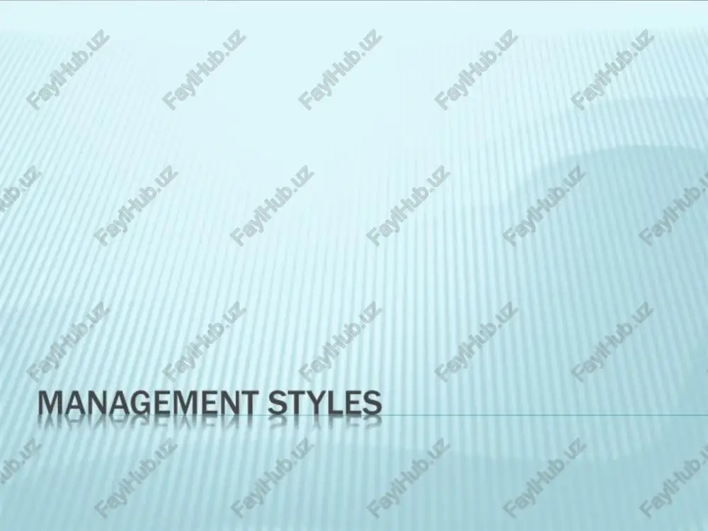 management styles — PPTX