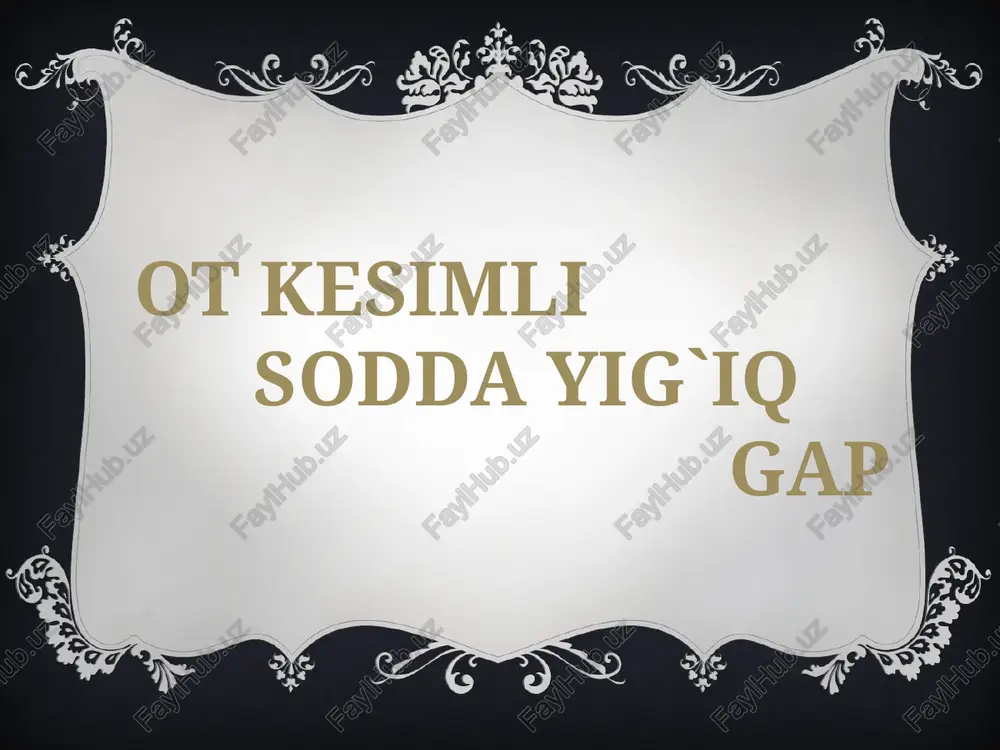 ot kesimli — PPTX