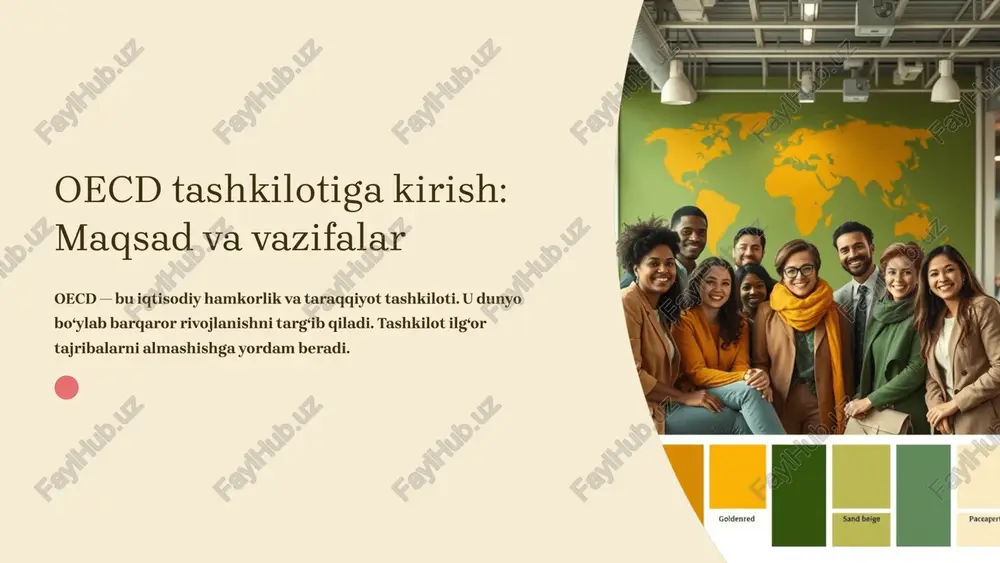 oecd tashkilotiga kirish: maqsad va vazifalar — PPTX