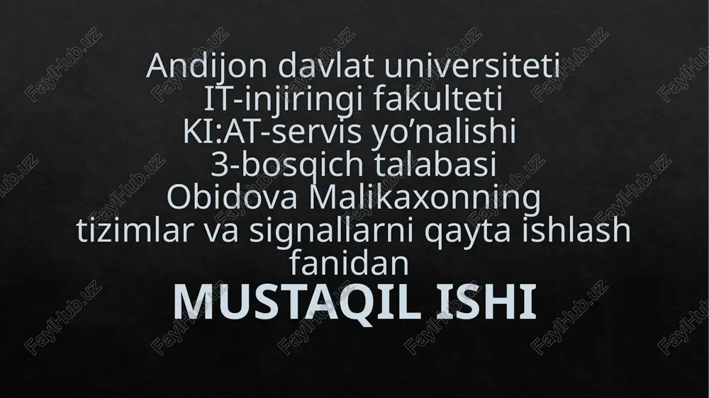 diskret modulyatsiya — PPTX