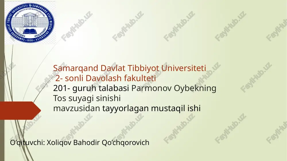 tos suyagi sinishi — PPTX