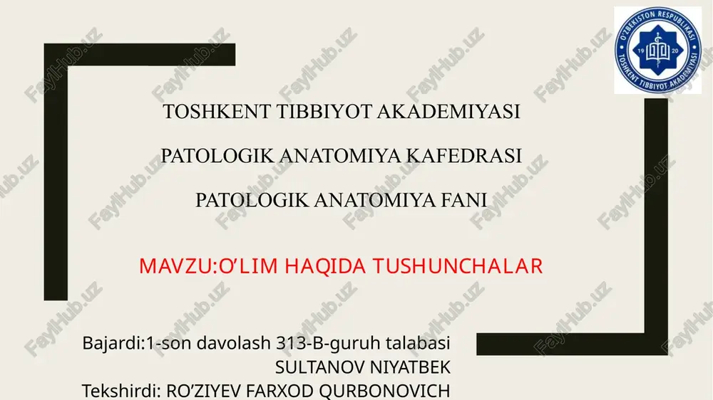 patologik anatomiya — PPTX