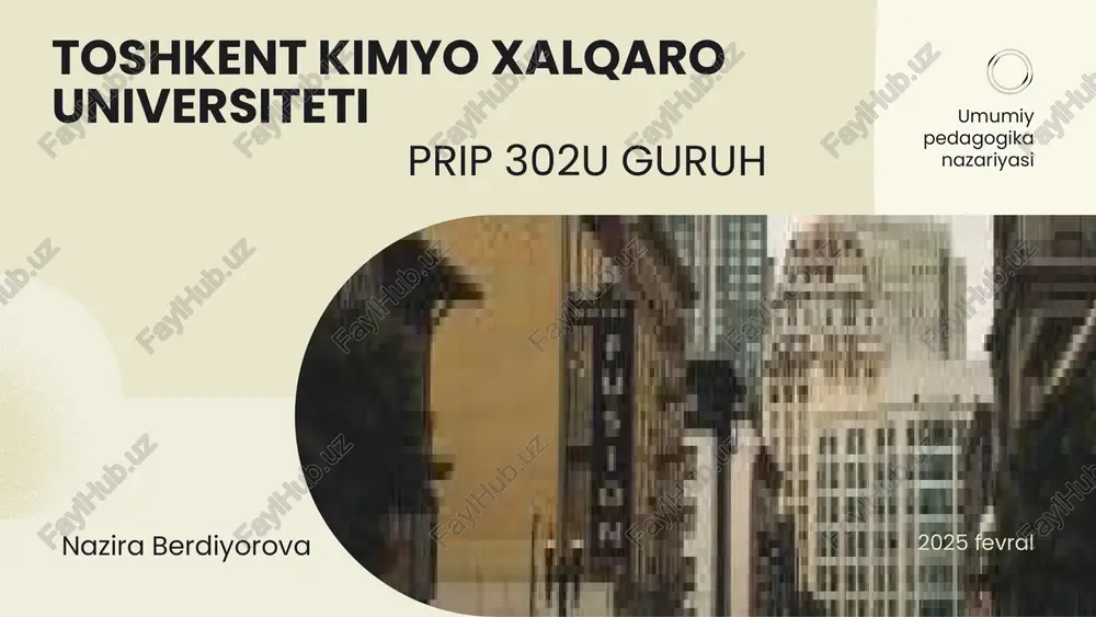 umumiy pedagogika nazariyasi — PPTX