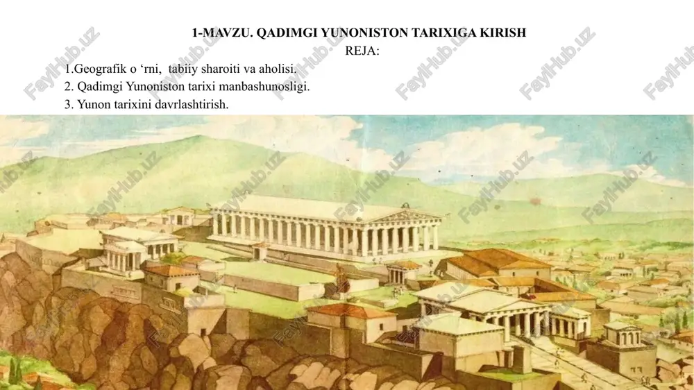 qadimgi yunoniston tarixiga — PPTX