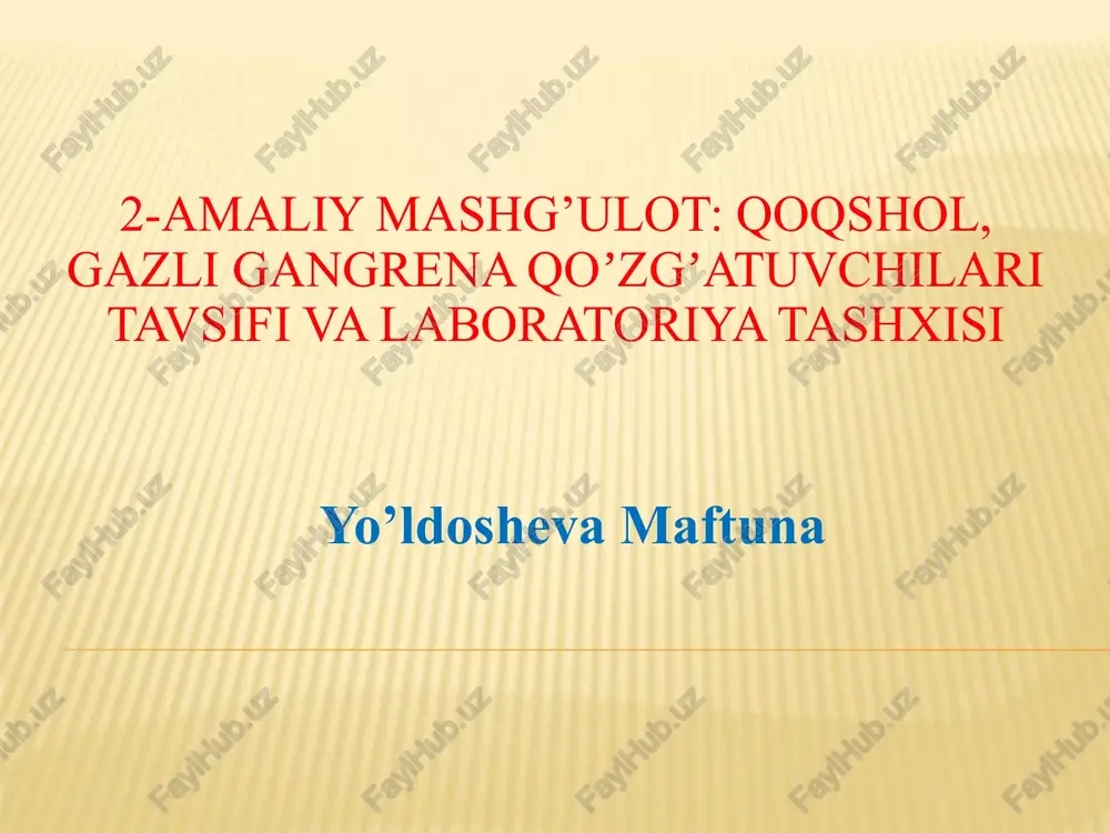 grammusbat spora hosil qiluvchi tayoqchalar — PPTX