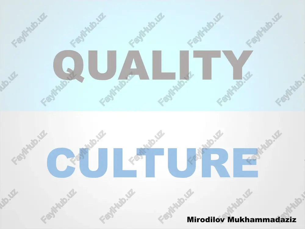 quality culture — PPTX