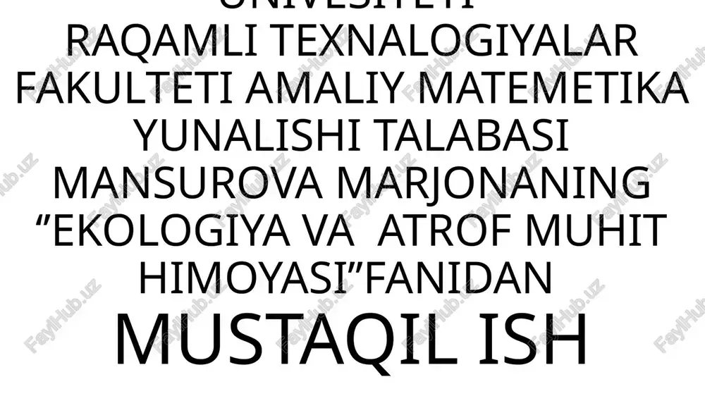 biotsenoz va uning strukturasi — PPT
