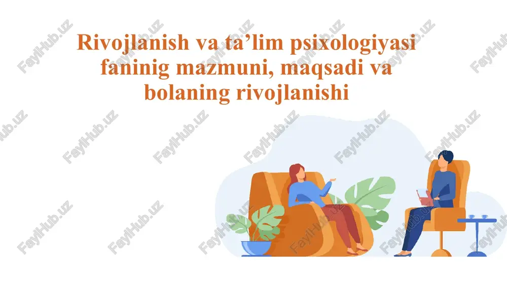 rivojlanish va ta'lim psixologiyasi — PPTX