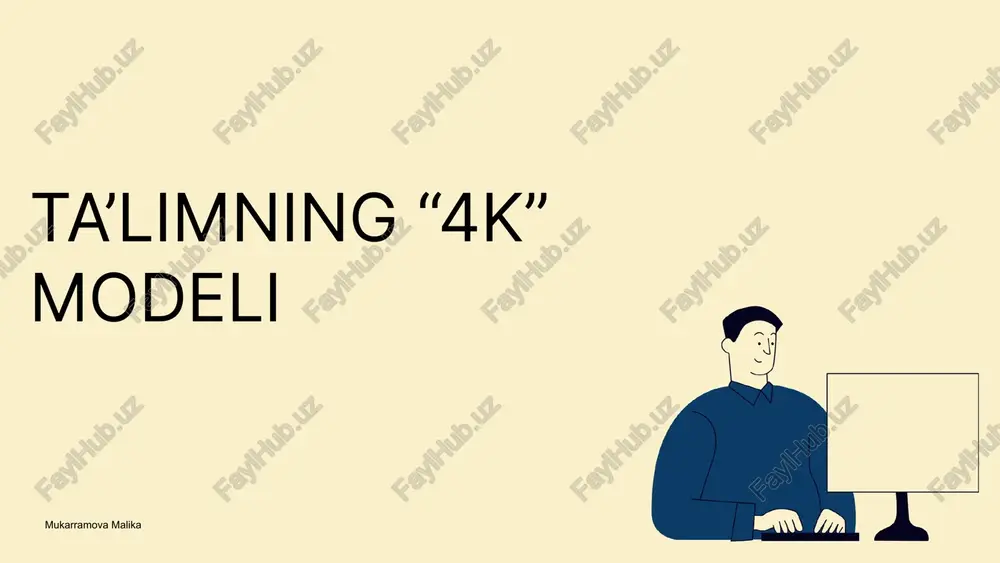 ta’limning “4k” modeli — PPTX