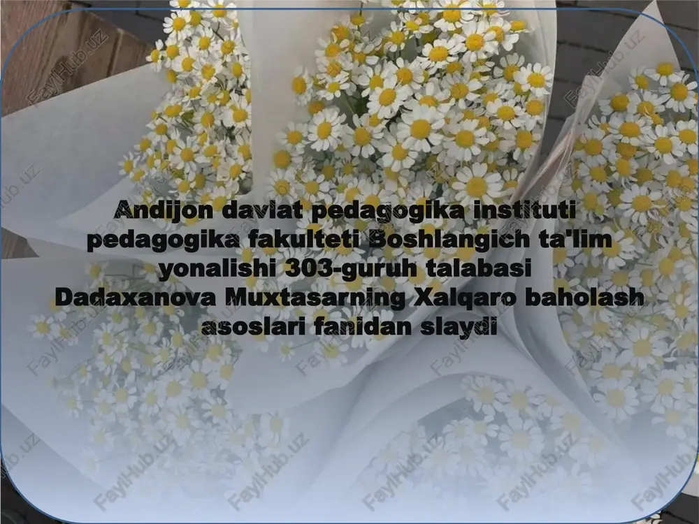 talis xalqaro baholashdasturi — PPTX