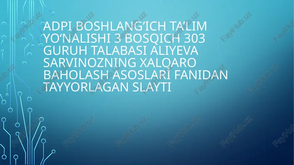 talis dasturi mazmuni va mohiyati — PPTX