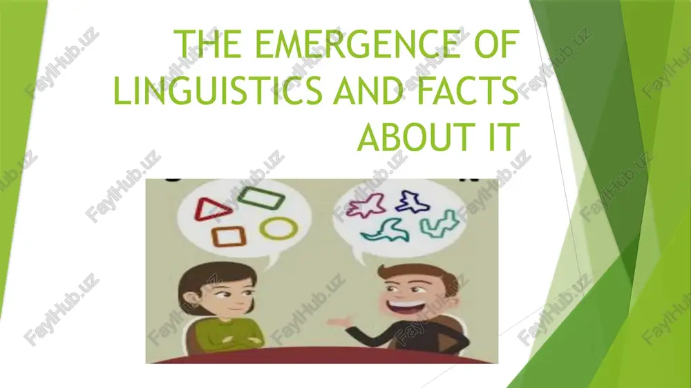 the emergence of linguistics and facts about it — PPTX