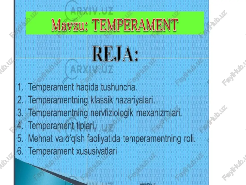 temperament — PPTX