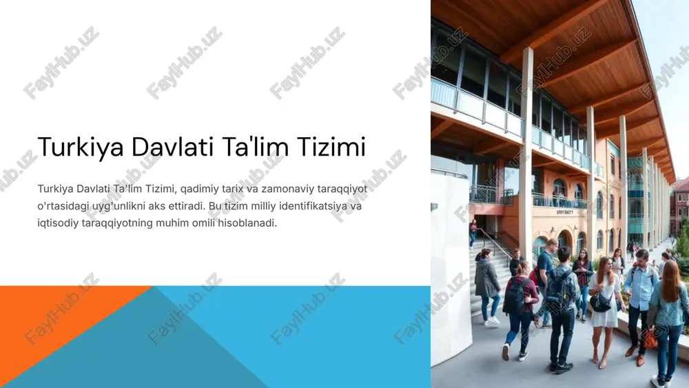 turkiya davlati ta'lim tizimi — PPTX