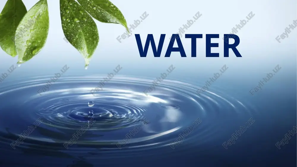 water properties - facts and figures — PPTX