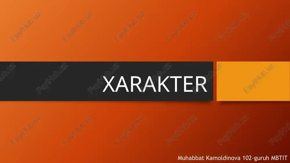 xarakter — PPTX
