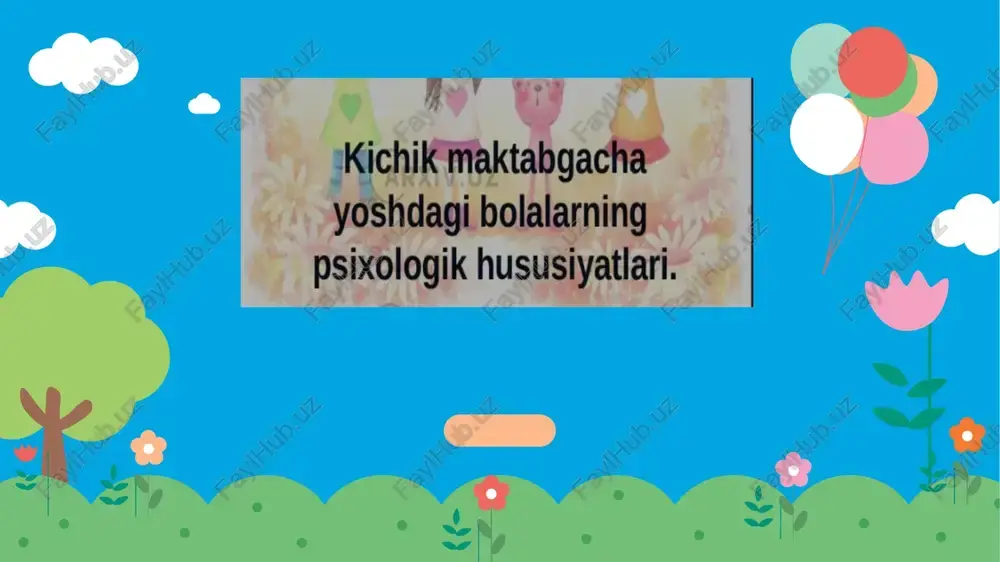 psixologik hususiyatlar — PPTX