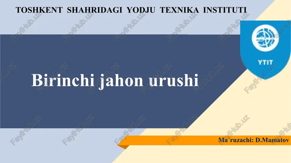 birinchijahonurushi — PPTX