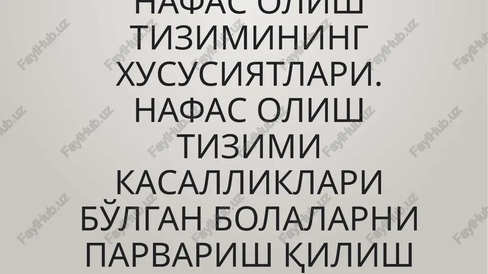 nafasolishtiziminingxususiyatlari — PPTX