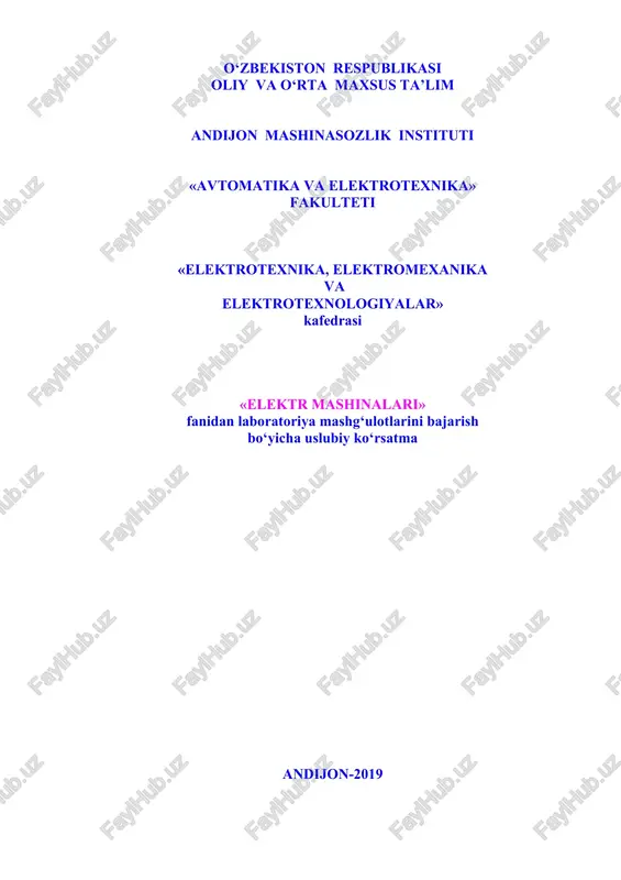 laboratoriya mashg'ulotlari — DOCX