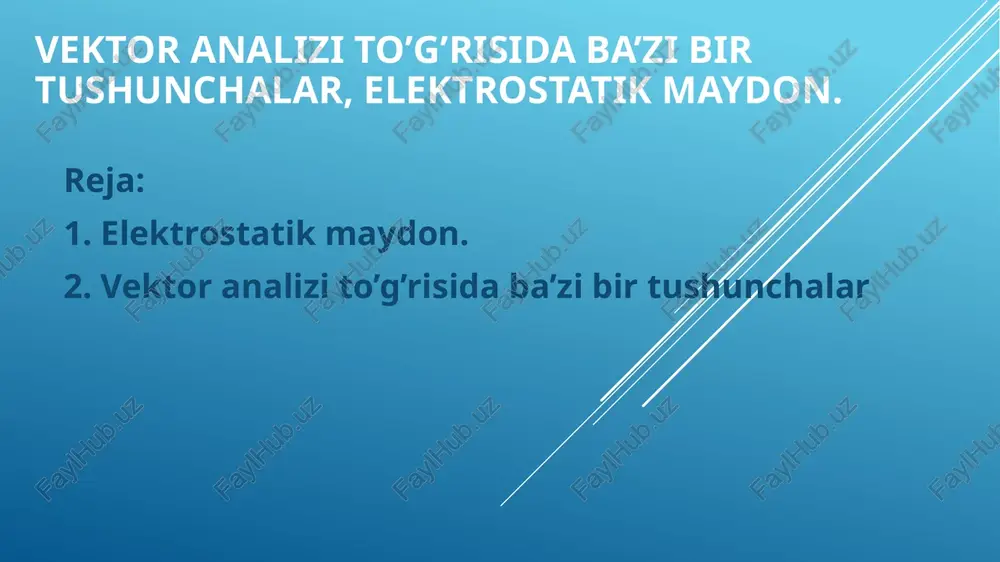 elektromagnitmaydon nazariyasi — PPTX
