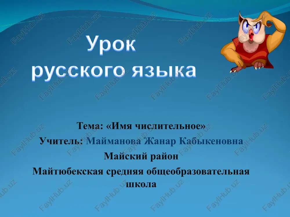 imya chislitelnoe — PPT