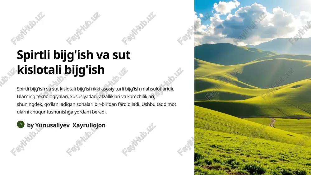 sut kislotasi — PPTX