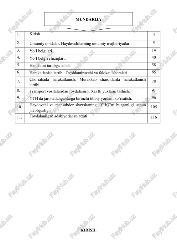 yo`l harakati xavfsizligi — DOC