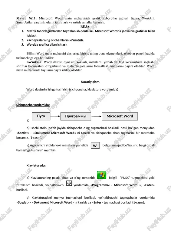 microsoft word matn muharriri — DOCX