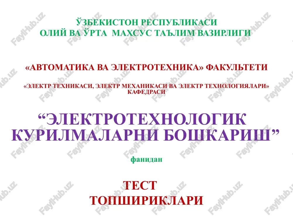 test topshiriklari — PPTX