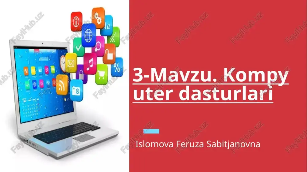 kompyuter dasturlari — PPTX